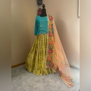 Party and bridal outfit traditional lehenga Choli.